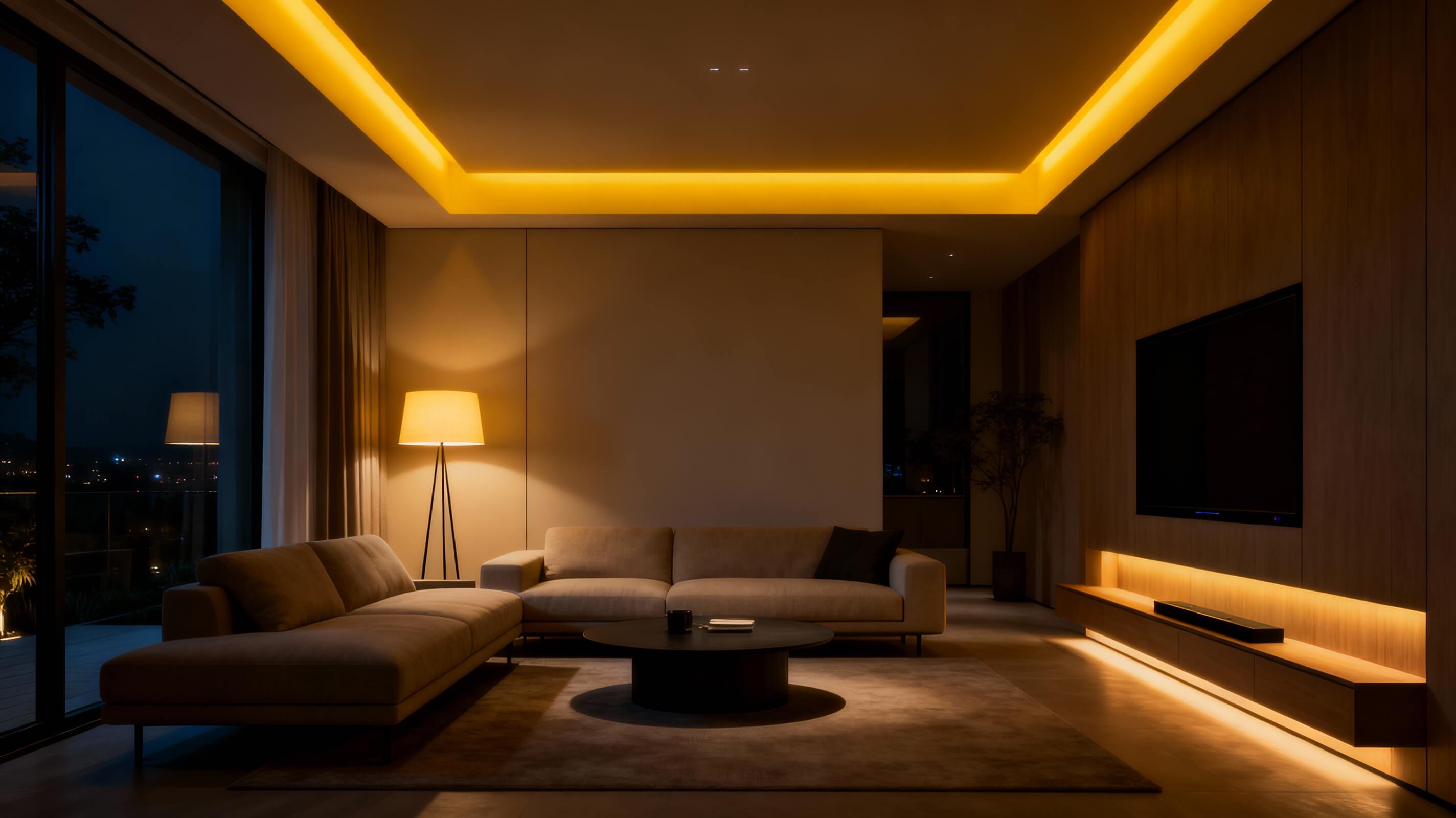 архитектурное освещение современного здания