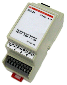 DDL24HDLBUS - два в одном 4х канальный диммер LED RGBW и 4х канальный регулятор 0-10 В