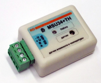 MSU34+TH Датчик цифровой температуры и влажности. Работает по шине RS-485 MODBUS RTU и ABus