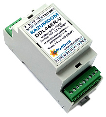 DDL44ER-V Интернет контроллер - 4 входа 0...5В, 4 выхода 0...10В