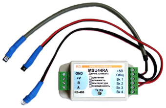 MSU44RA+HTL Датчик - модуль аналогового ввода с выносным сенсором влажности, температуры и освещенности.